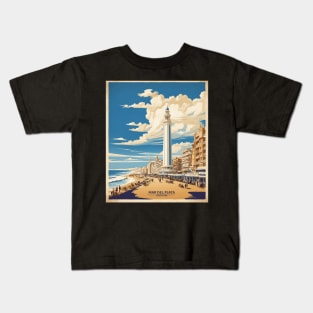 Mar del Plata Argentina Vintage Tourism Poster Kids T-Shirt
